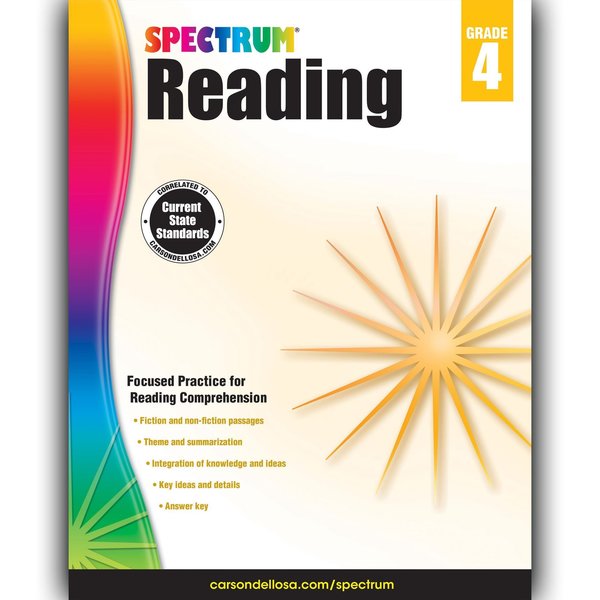 Spectrum Reading Workbook, Grade 4, Paperback 704582